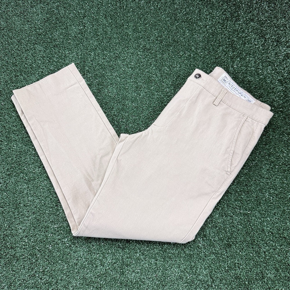 Mizzen+Main Performance Chino Men's Straight Slim Capri Pants Size 32x25